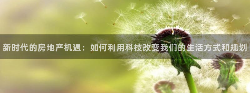 新宝5网址：新时代的房地产机遇：如何利用科技改变我们的生活方