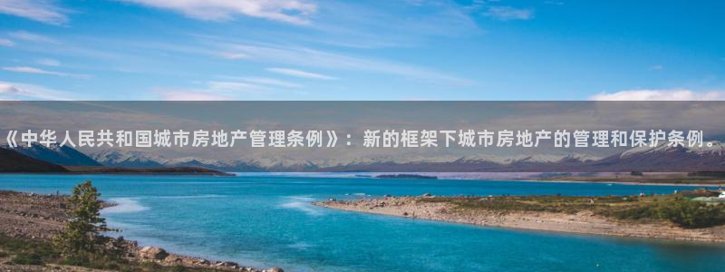 新宝5娱乐经：《中华人民共和国城市房地产管理条例》：新的框架