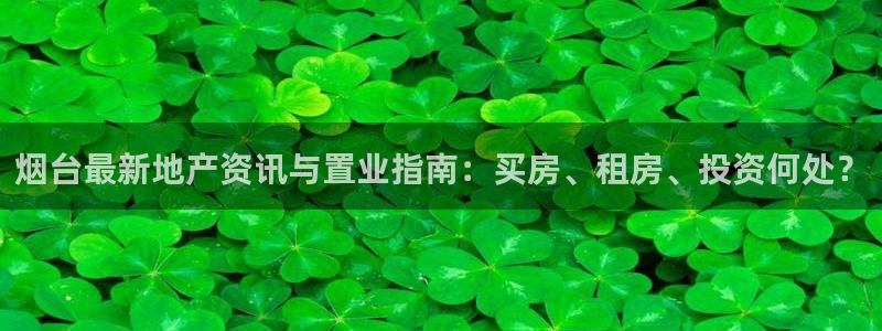 新宝5娱乐同：烟台最新地产资讯与置业指南：买房、租房、投资何