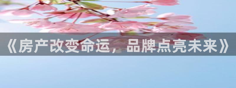 新宝5登陆地址：《房产改变命运，品牌点亮未来》