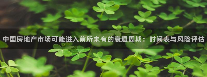 新宝5导师：中国房地产市场可能进入前所未有的衰退周期：时间表