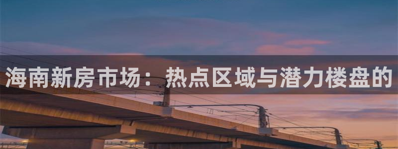新宝5-测速：海南新房市场：热点区域与潜力楼盘的