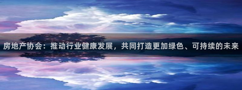 新宝5登录霸：房地产协会：推动行业健康发展，共同打造更加绿色
