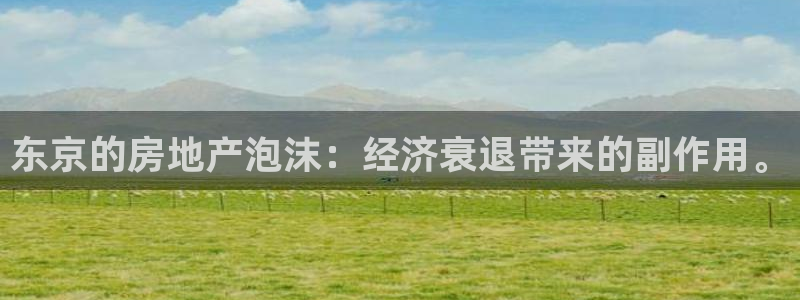 新宝5登陆：东京的房地产泡沫：经济衰退带来的副作用。