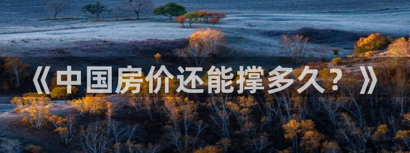 老新宝5授权登录：《中国房价还能撑多久？》