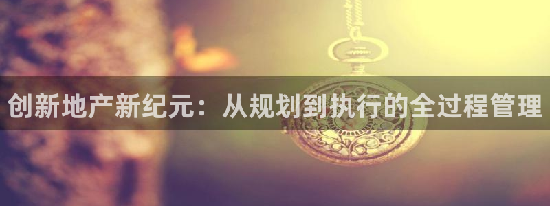 新宝5平台注册公司：创新地产新纪元：从规划到执行的全过程管理