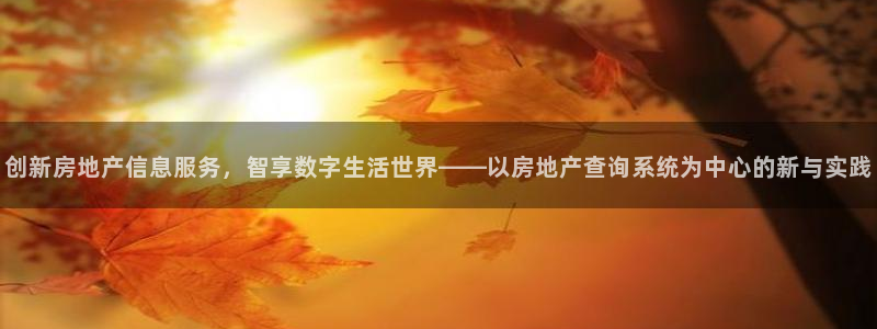 新宝5开户：创新房地产信息服务，智享数字生活世界——以房地产